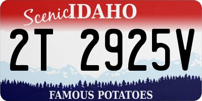 ID license plate 2T2925V