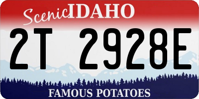 ID license plate 2T2928E