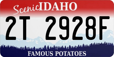 ID license plate 2T2928F