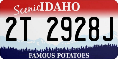 ID license plate 2T2928J