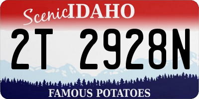 ID license plate 2T2928N