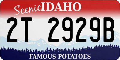 ID license plate 2T2929B