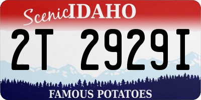 ID license plate 2T2929I