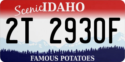 ID license plate 2T2930F