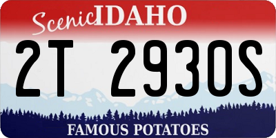 ID license plate 2T2930S