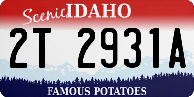 ID license plate 2T2931A
