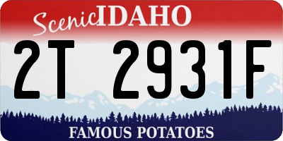 ID license plate 2T2931F