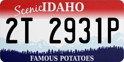 ID license plate 2T2931P