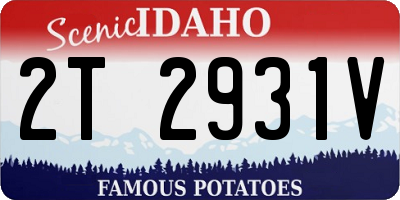 ID license plate 2T2931V