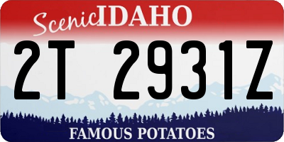 ID license plate 2T2931Z