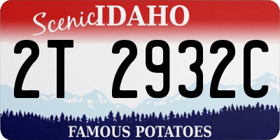 ID license plate 2T2932C