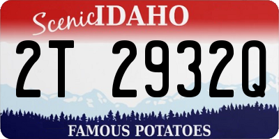 ID license plate 2T2932Q