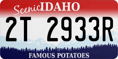 ID license plate 2T2933R