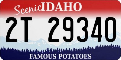 ID license plate 2T2934O