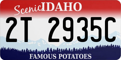 ID license plate 2T2935C