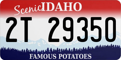 ID license plate 2T2935O