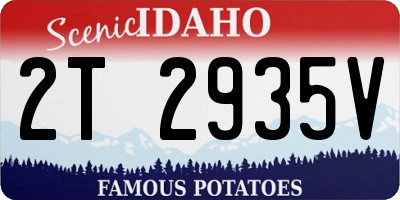 ID license plate 2T2935V