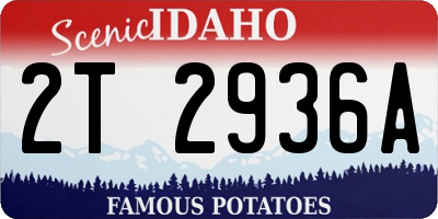 ID license plate 2T2936A
