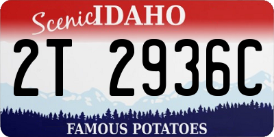 ID license plate 2T2936C