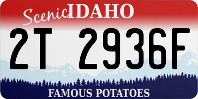 ID license plate 2T2936F