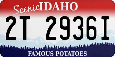 ID license plate 2T2936I