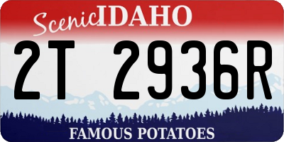 ID license plate 2T2936R