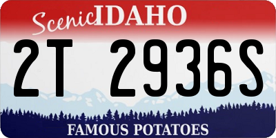 ID license plate 2T2936S