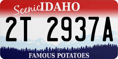 ID license plate 2T2937A
