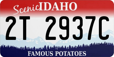 ID license plate 2T2937C