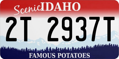 ID license plate 2T2937T