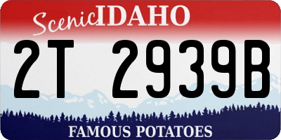 ID license plate 2T2939B