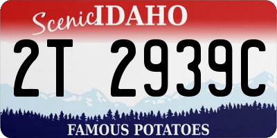 ID license plate 2T2939C