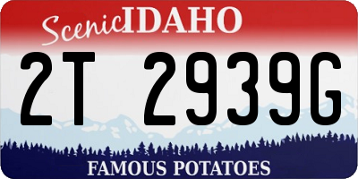 ID license plate 2T2939G