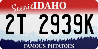 ID license plate 2T2939K