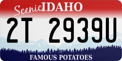 ID license plate 2T2939U