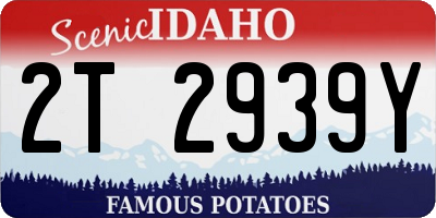 ID license plate 2T2939Y