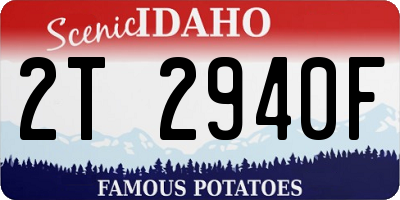 ID license plate 2T2940F