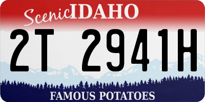 ID license plate 2T2941H