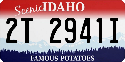 ID license plate 2T2941I