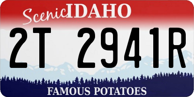 ID license plate 2T2941R