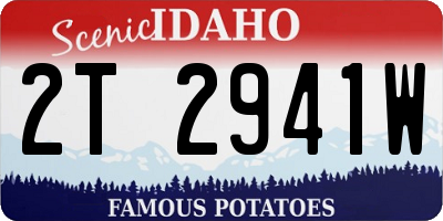 ID license plate 2T2941W