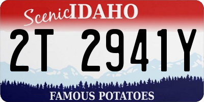 ID license plate 2T2941Y