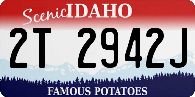 ID license plate 2T2942J