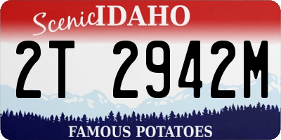 ID license plate 2T2942M