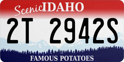 ID license plate 2T2942S