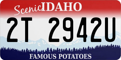 ID license plate 2T2942U