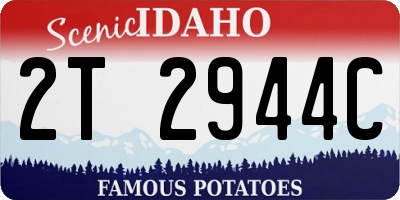 ID license plate 2T2944C