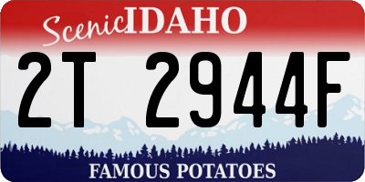 ID license plate 2T2944F
