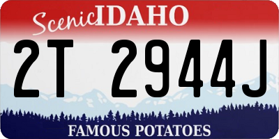 ID license plate 2T2944J