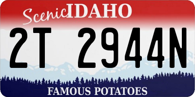 ID license plate 2T2944N